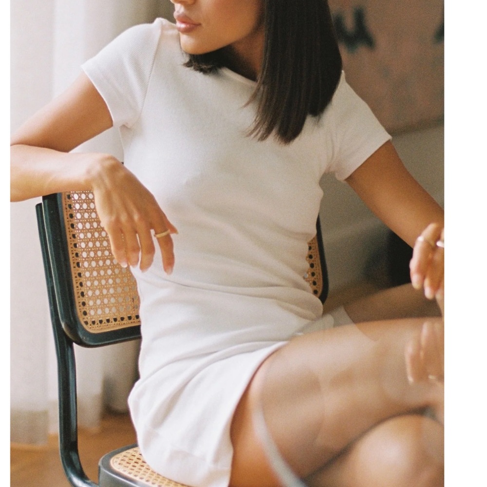 Organic Classic Mini Dress White - US 6 / White